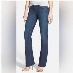KUT from the Kloth Farrah Baby Bootcut Jeans Midrise Dark Wash Stretch Size 14
